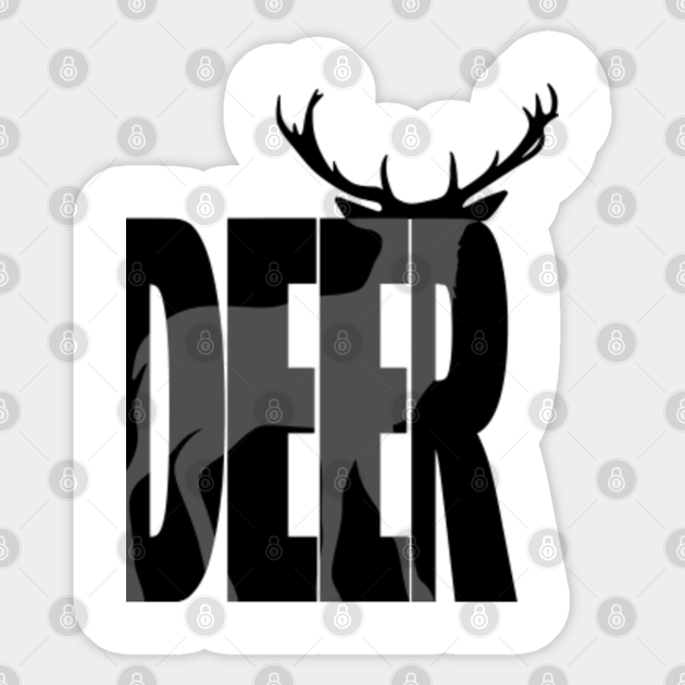 deer Deer Illustration Sticker TeePublic